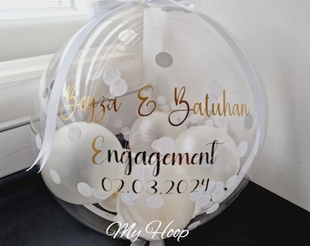 Balloon filled gift idea personalized birthday baptism wedding anniversary Mother&#39;s Day Christmas graduation gift registry office Sünnet Eid