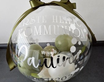 Ballon Heilige Kommunion Geschenkidee Babyshower Party Anlass Feier Hochzeit  Wedding Engagement Abschiedsgeschenk Geburtstag Muttertag