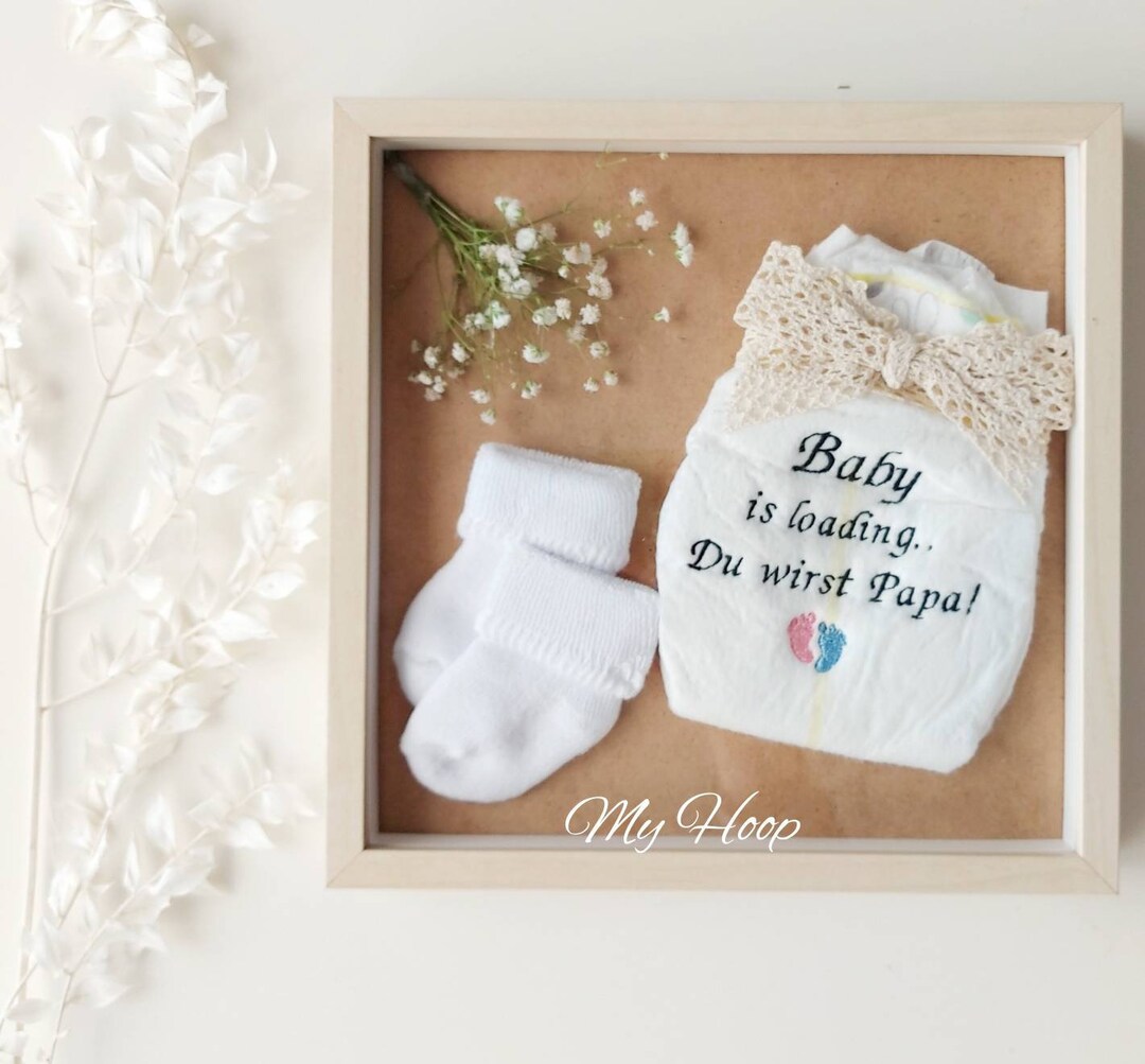 Pregnancy Announce Diaper Frame Baby Announcement Pregnancy