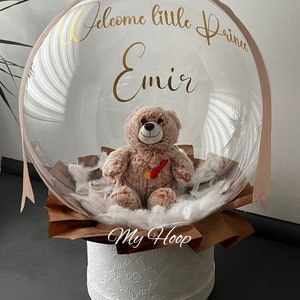 Balloon filled Gift Idea Personalized Birthday Baptism Wedding Anniversary Mother's Day Christmas Graduation Gift Sünnet Mevlid Wedding
