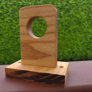 Curtain rod holder, rustic wood curtain rod bracket - oak