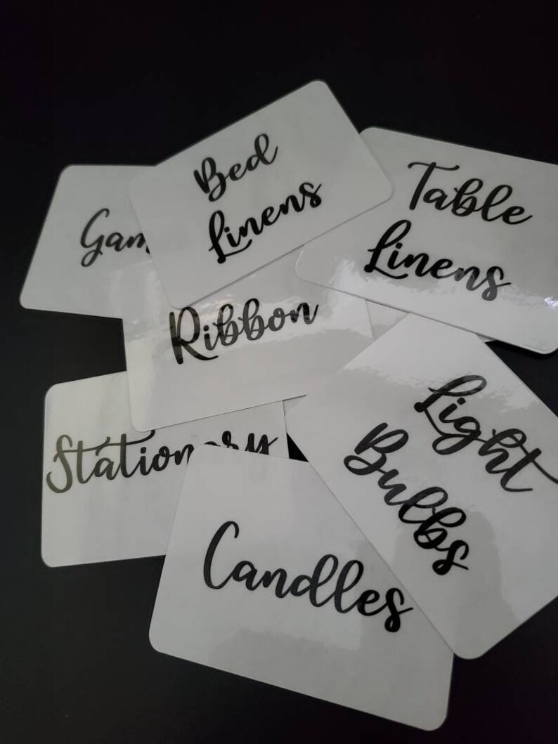 Label Inserts the Home Edit Bin Clips & Shelf Clip Labels Etsy