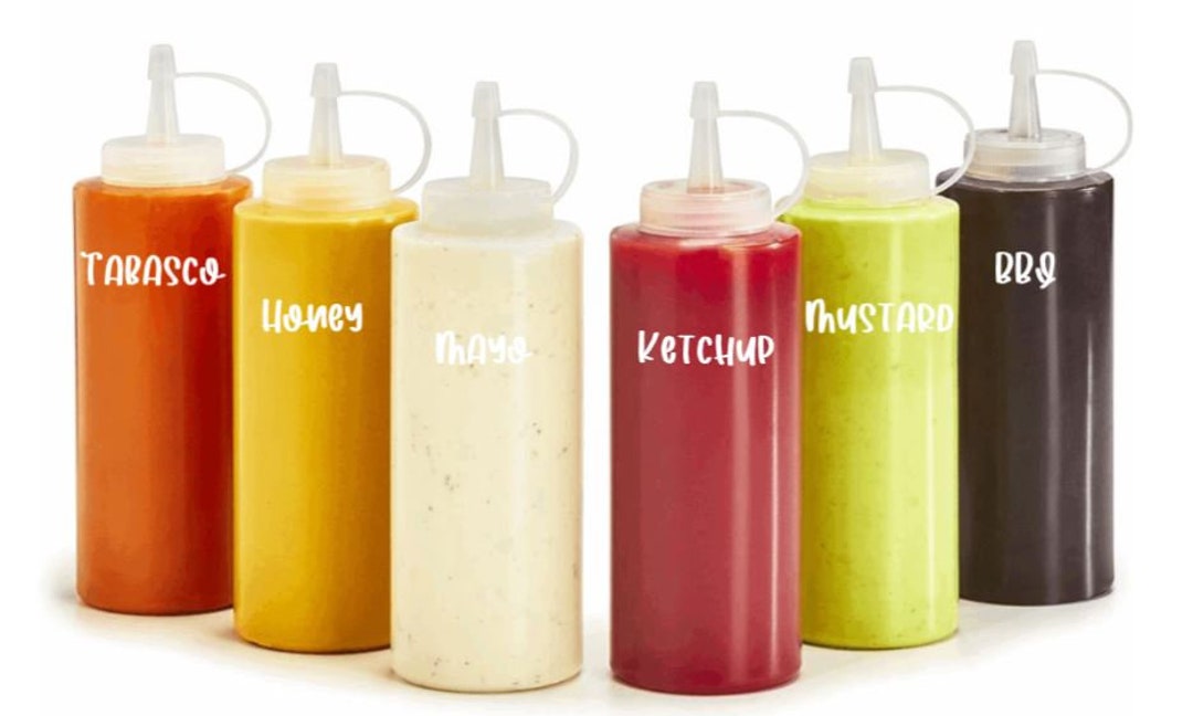 Customized Condiment Bottle Label Picnic Bottle Labels Etsy