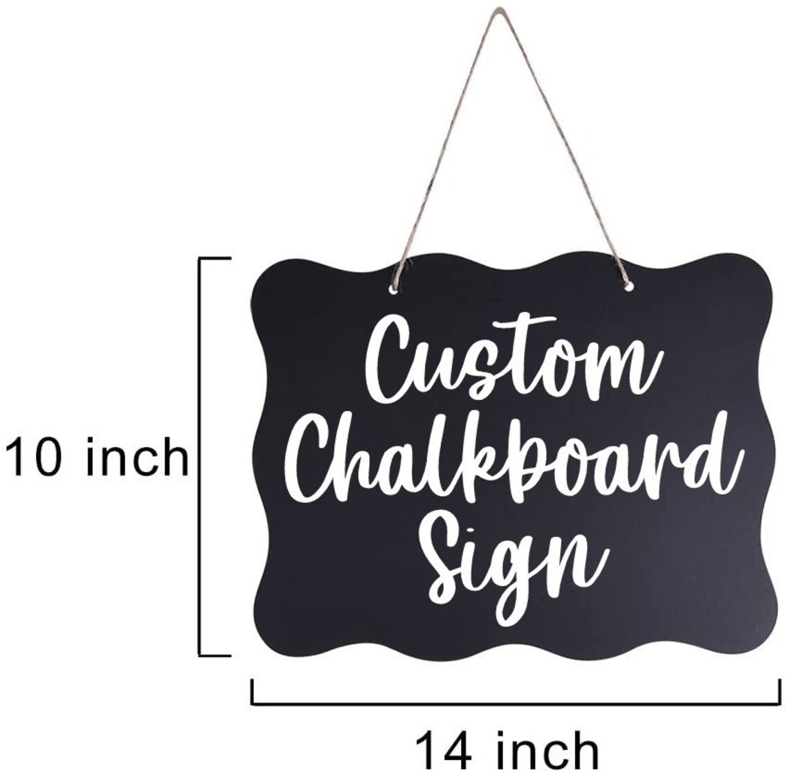Custom Large Hanging Chalkboards Scalloped Edge Chalkboards Etsy