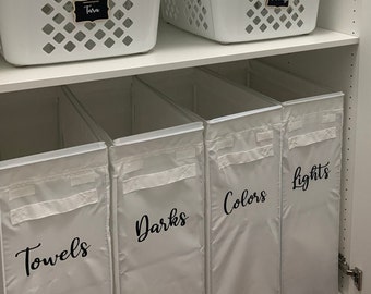 laundry sorter decal etsy