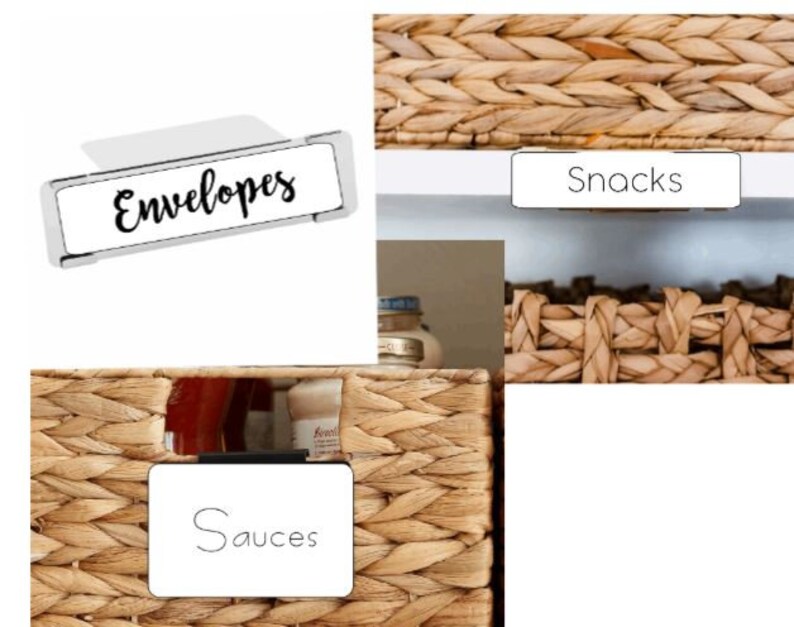 Label Inserts the Home Edit Bin Clips & Shelf Clip Labels Etsy