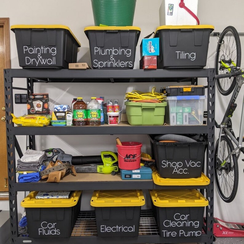 LARGE Custom Storage Bin Labels Garage/attic/storage Etsy