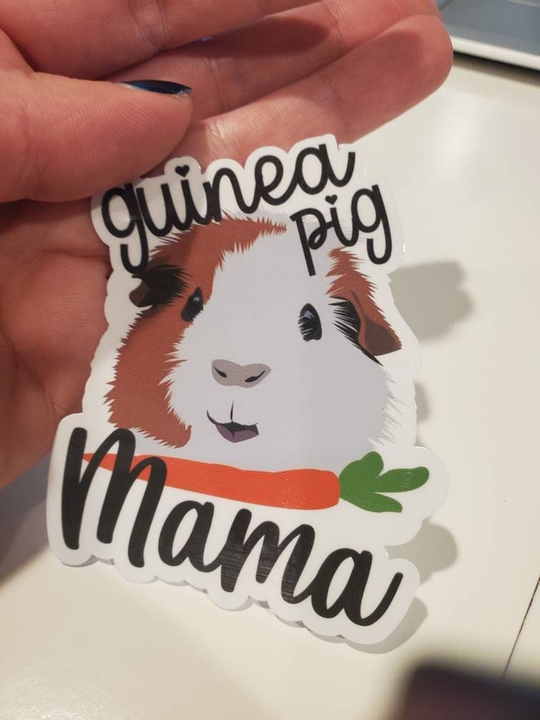 Guinea Pig Mama Sticker | Guinea Pig Laptop Decal | Water bottle stic…