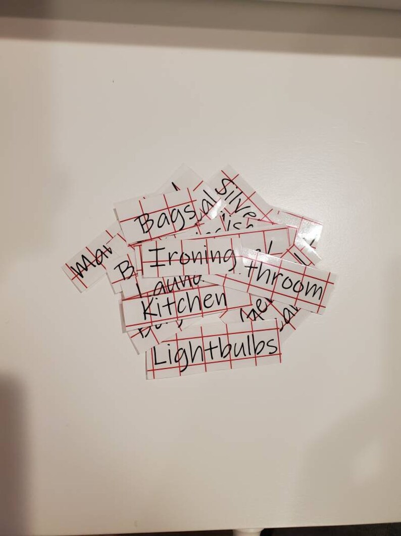 Custom Vinyl Lettering Vinyl Labels for Home Edit Bin Clips Etsy