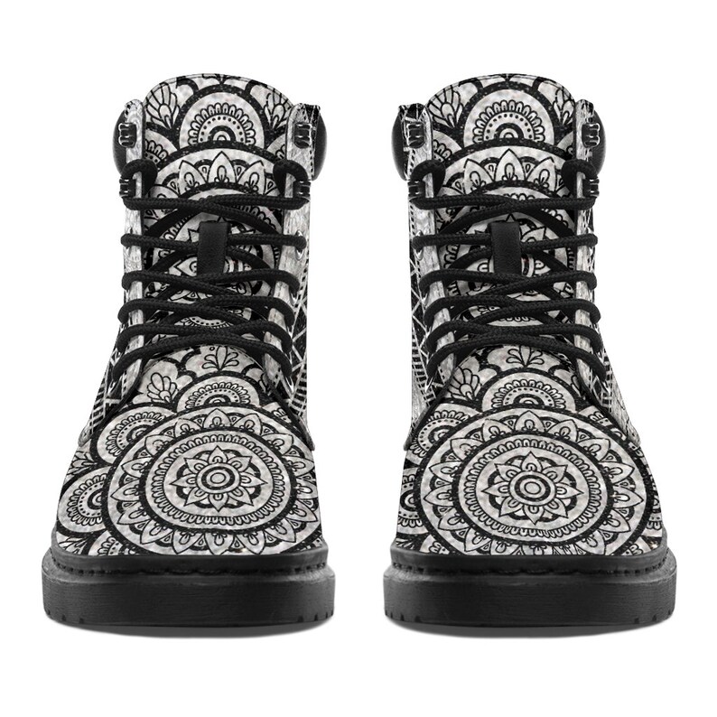 Limited Edition Black Cat All Season Boots Skull Boots Flower Etsy