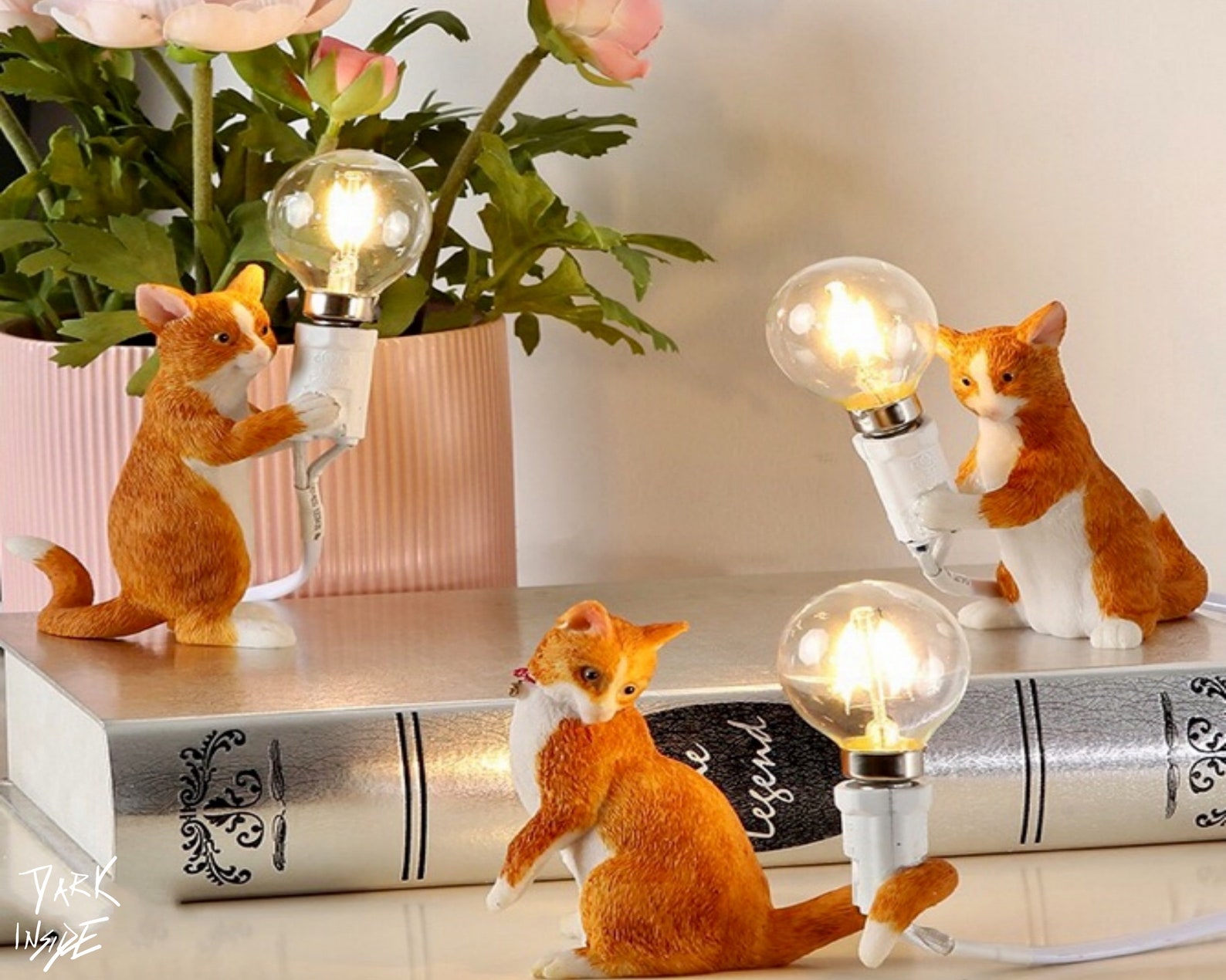 Cute Cat Table Lamp kitty Lamp Kitten Desk Lamp Table Light Etsy