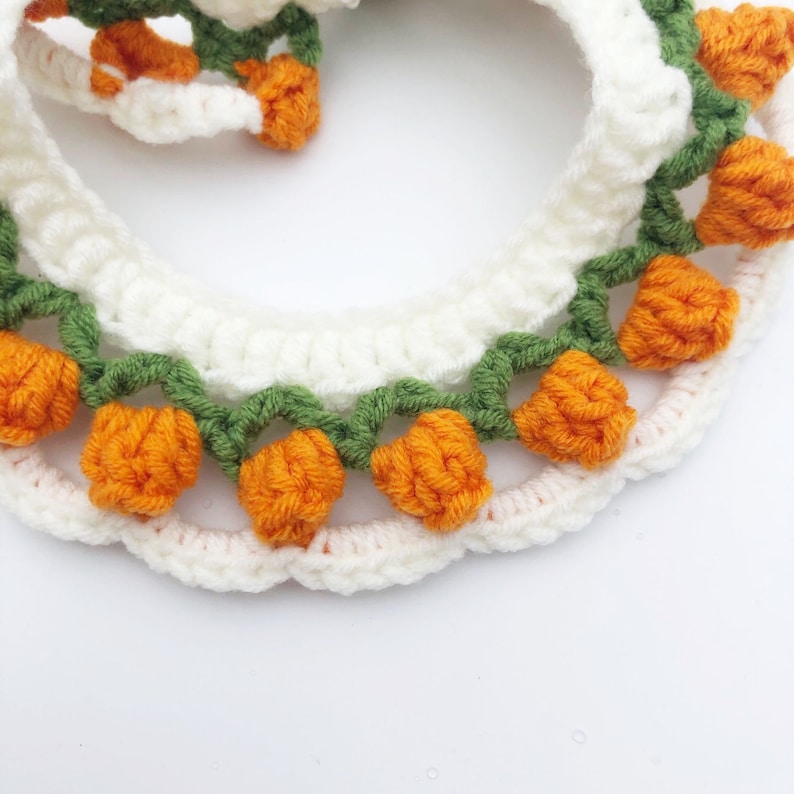 Crochet Tulip Pet Collar
