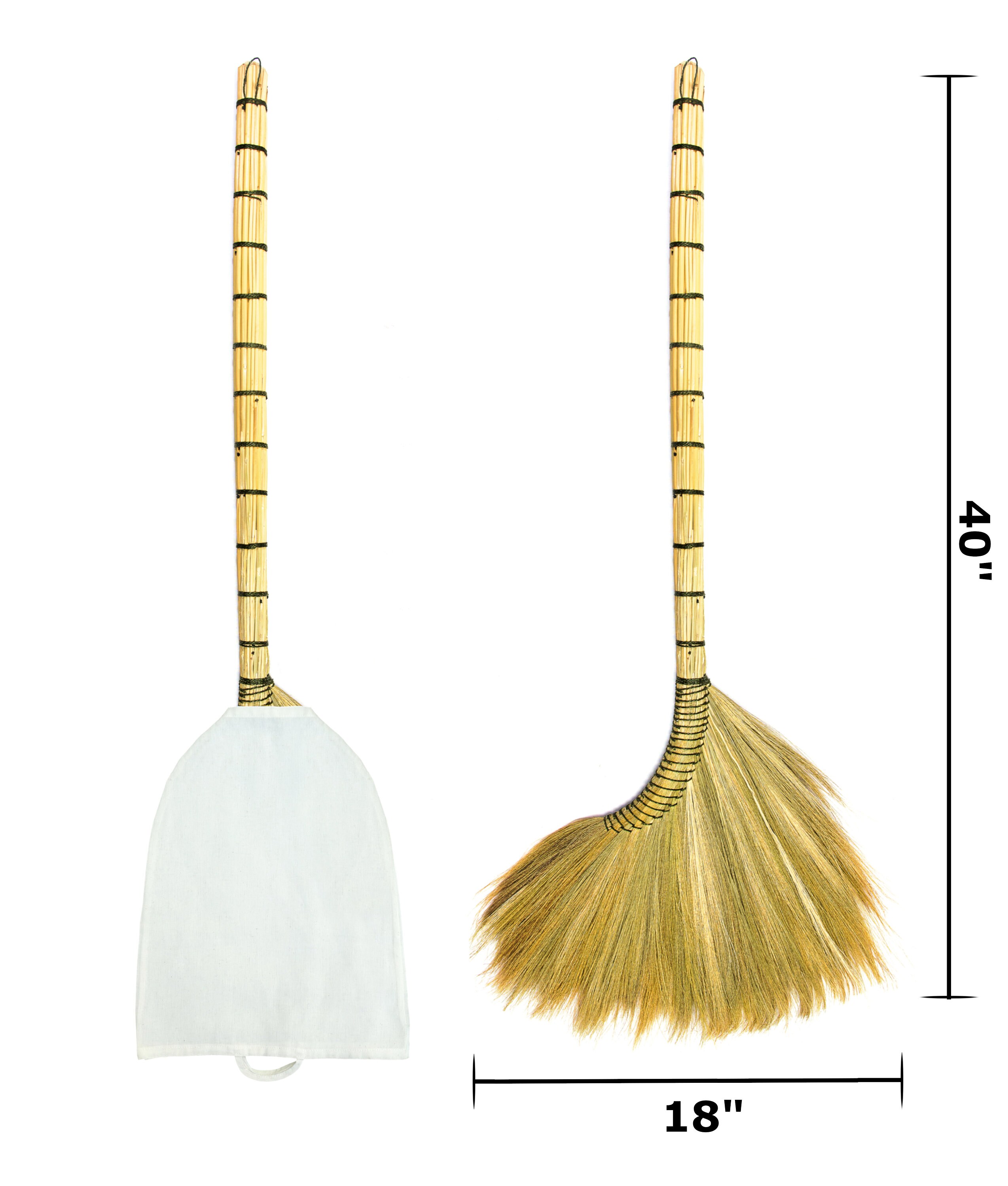 Handmade Asian Broom Natural Oriental Thai Grass Broomstick Etsy