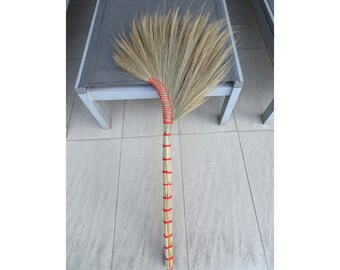 Healifty Natural Grass Mini Whisk Broom - Handmade Thai Style, 2 Pack, Great For Small Sweeping & Decor