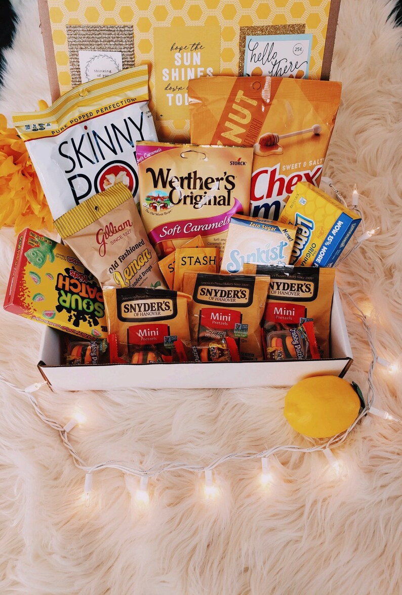 Box full of sunshine Yellow themed Gift boxThinking of you Etsy