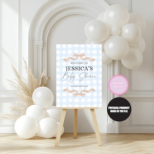 PHYSICAL SIGN Baby Shower Sign | Baby Boy l Baby Shower Sign | Party Signage | Welcome Sign
