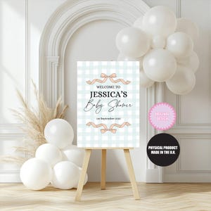 PHYSICAL SIGN Baby Shower Sign | Gender Neutral Baby Shower Sign | Party Signage | Welcome Sign