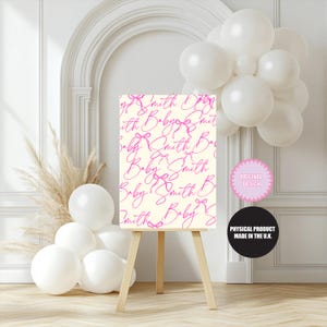 PHYSICAL SIGN Baby Shower Sign | Baby Girl  l Baby Shower Sign | Party Signage | Welcome Sign