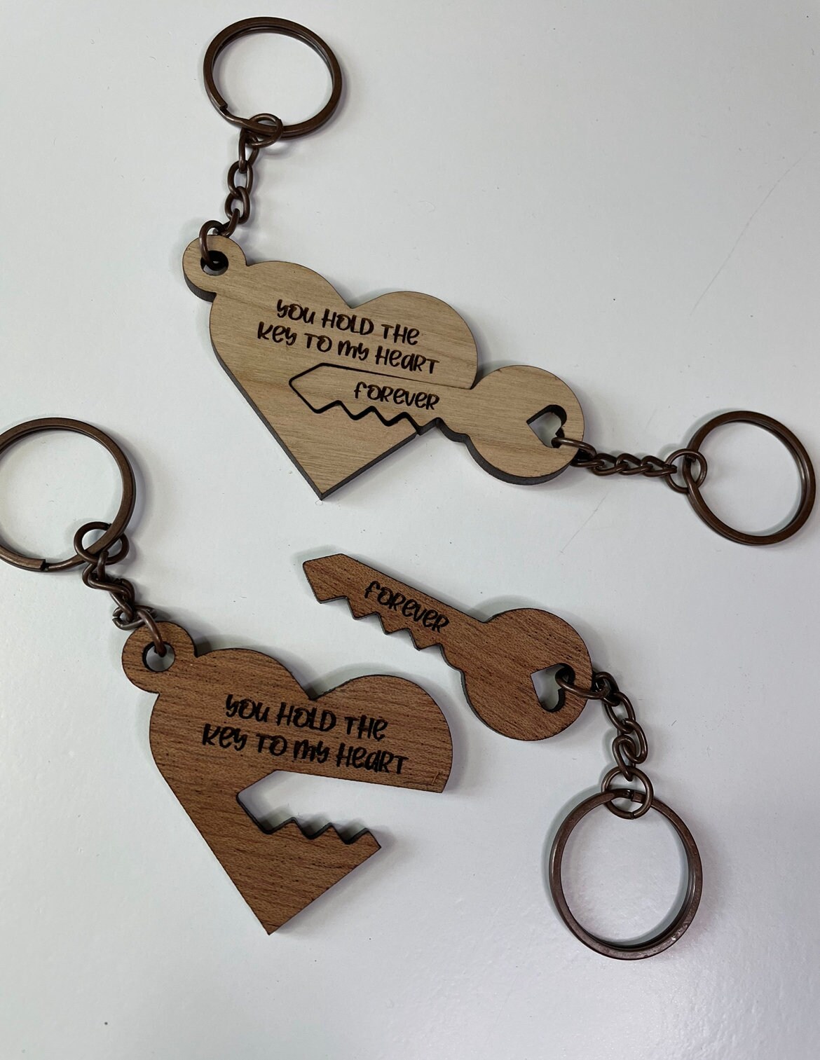 Engraved Wood Key Chain Valentines Day Gift for Husband Etsy