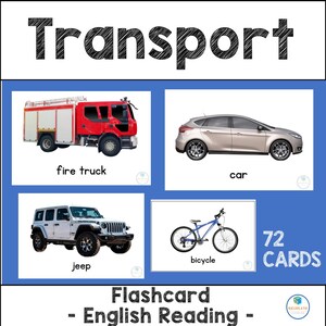 Cartes Flash avec photos de transport | Image réelle de transport | Éducation spéciale