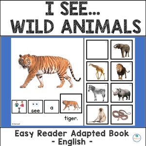 Boerderijdieren die ik zie Aangepast interactief boek | Gemakkelijke lezer | Speciaal onderwijs