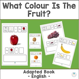 Fruit Colour Adapted Book Special Education, SLP, Autism