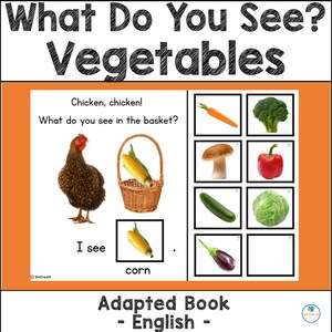 Vegetables What Do You See Adapted Interactive Book | Special Education Real Picture | Speech Therapy | Autism | Montessori | Preschool