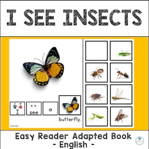 Insects I SEE Adapted Interactive Book | Easy Reader | Special Education