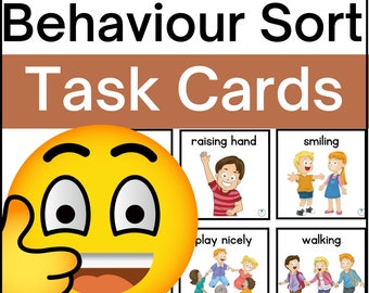 Good Choices VS Bad Choices Behaviour Sorting Task Cards