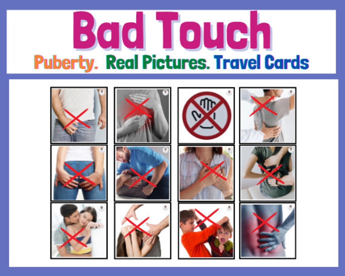 Bad Touch Real Picture Cards | Puberty | Special Education | Autism - Etsy