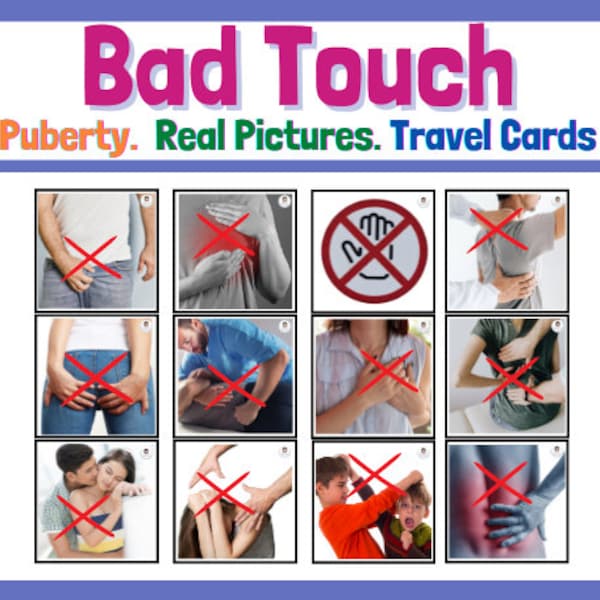 Bad Touch Real Picture Cards | Puberty | Special Education | Autism