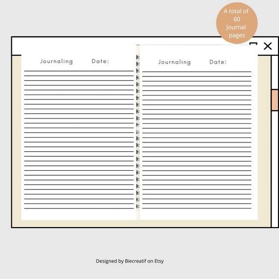 Digital Writing Journal Printable Writing Journal Journal - Etsy