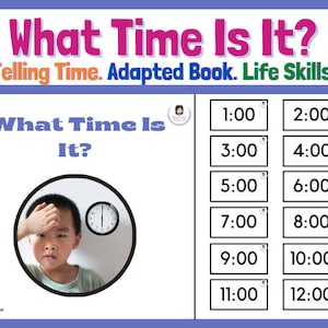 What Time Is It? Social Story | Adapted Book | Special Education | Autism | Speech Therapy