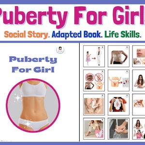 Puberty For Girls Social Story | Special Education | Daily Living Skills | Adapted Book | Interactive Book | Autism |  Speech Therapy
