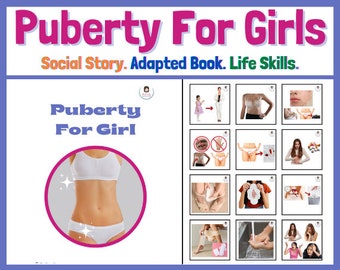 Puberty For Girls Social Story | Special Education | Daily Living Skills | Adapted Book | Interactive Book | Autism |  Speech Therapy