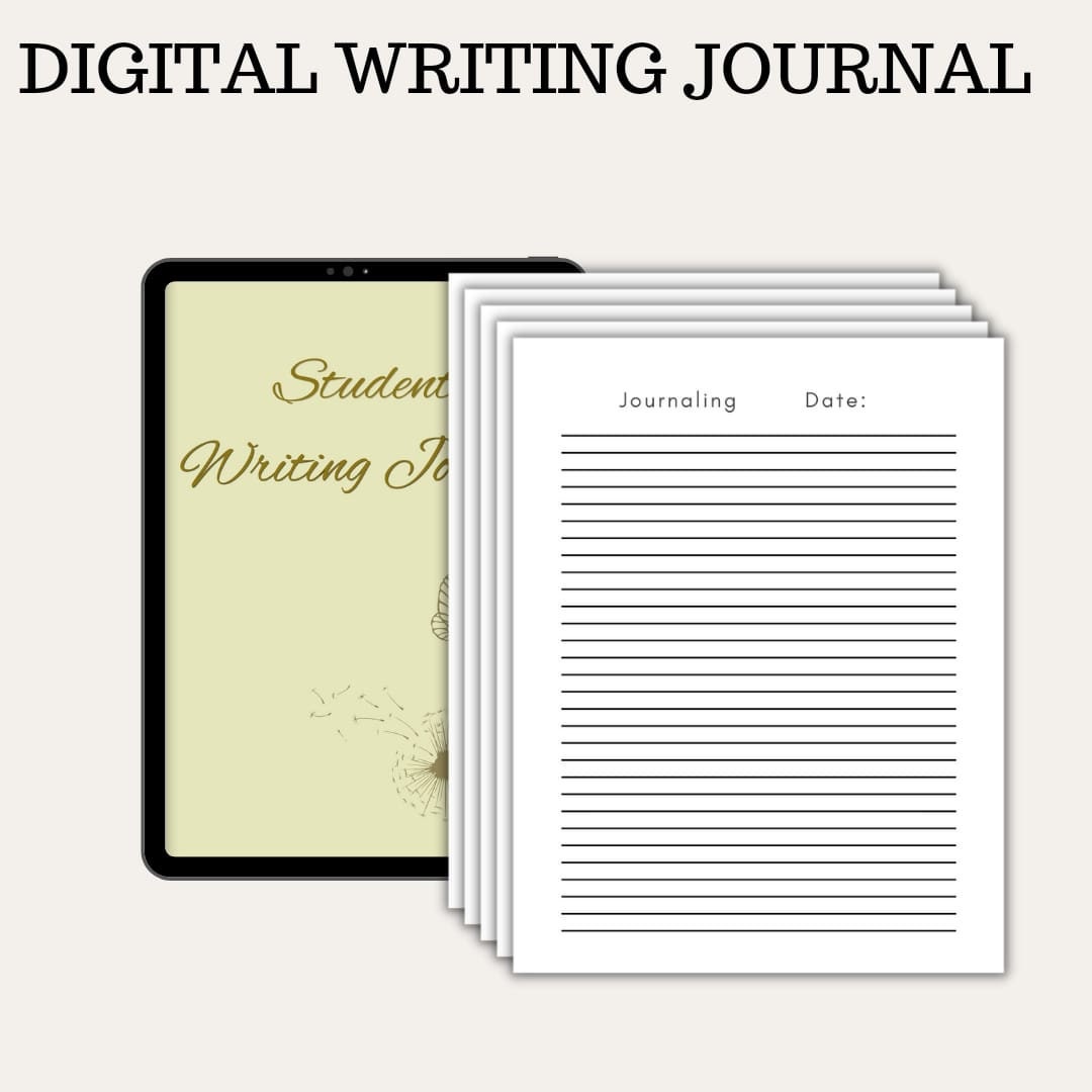 Digital Writing Journal, Printable Writing Journal, Journal 2022, 60 ...