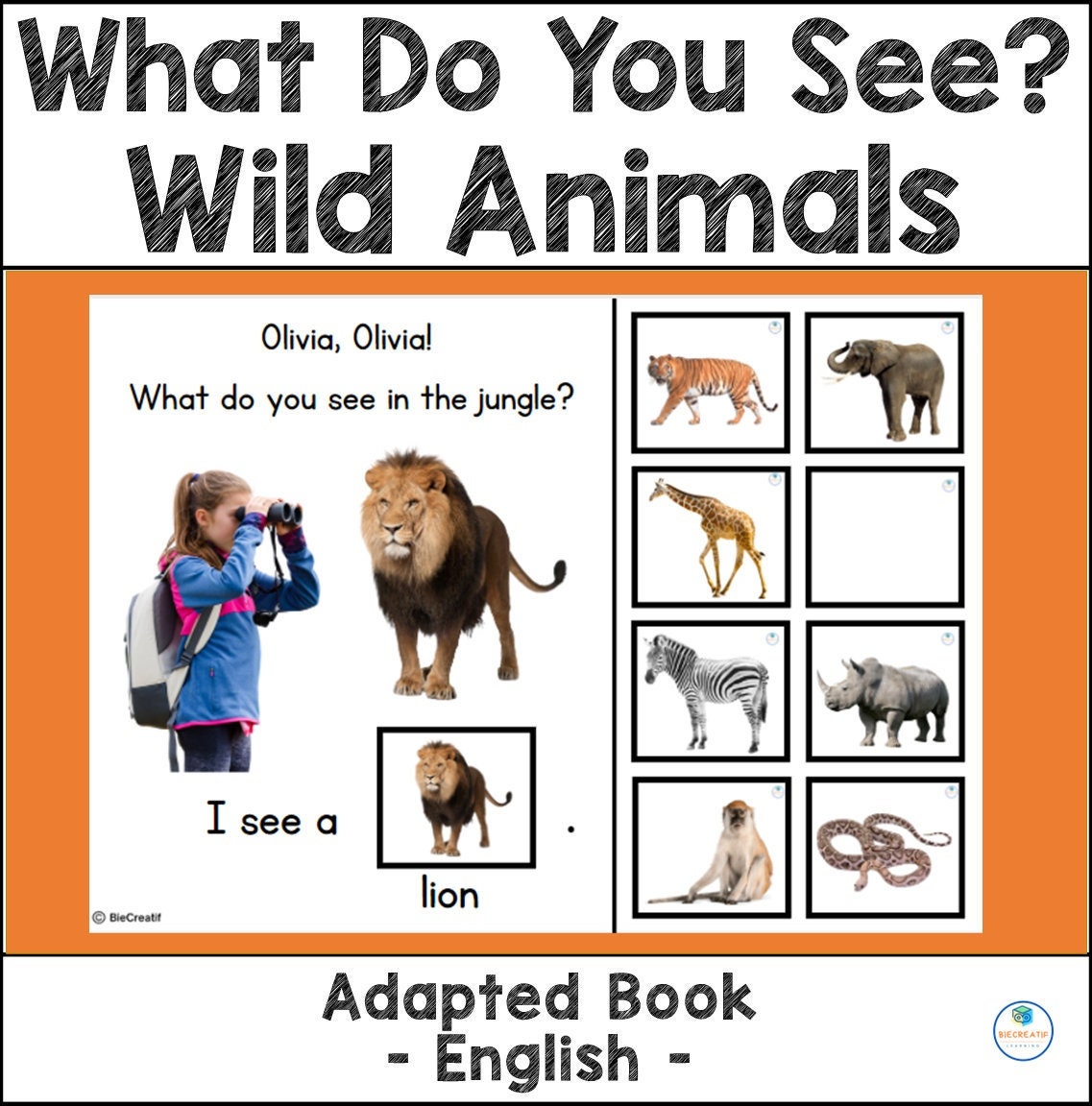 Wild Animals What Do You See Adapted Interactive Book - Etsy