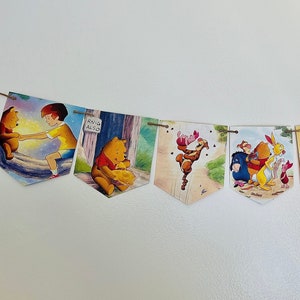 Winnie the Pooh book banner, Winnie the Pooh birthday decorations, Winnie the Pooh baby shower decorations, Winnie the Pooh nursery decor