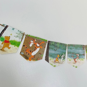 Winnie the Pooh book banner, Winnie the Pooh birthday party banner, Winnie the Pooh baby shower decoration, Winnie the Pooh nursery decor