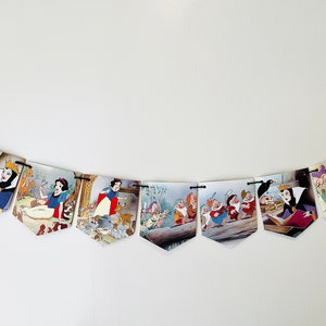Snow White and the Seven Dwarfs book banner, Snow White and the Seven Dwarfs party decorations, Snow White and the Seven Dwarfs room decor
