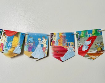 Guirnalda de Cenicienta, pancarta de Cenicienta, decoración para despedida de soltera de Cenicienta, decoración para baby shower de Cenicienta, decoración de cumpleaños de Cenicienta, decoración para habitación infantil