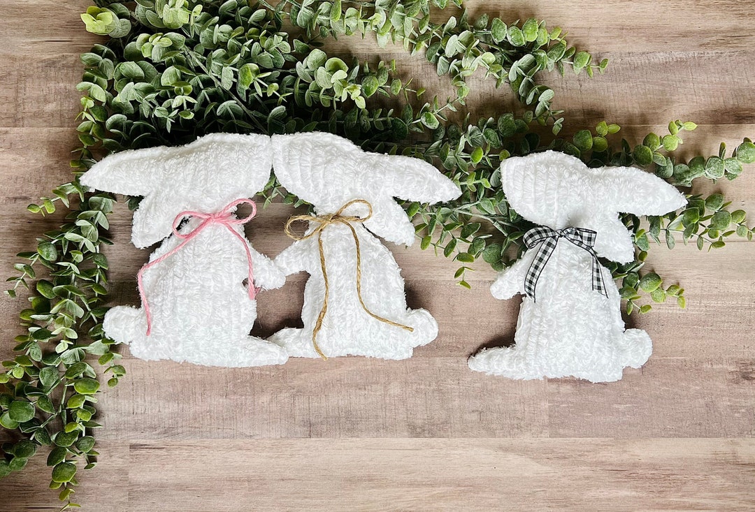 Chenille Bunnies, Chenille Rabbit, Fabric Bunny, Fabric Rabbit ...