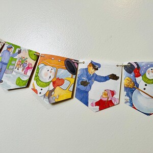 Frosty the Snow Man book banner, Frosty the Snowman decorations, Frosty the Snowman party decor, Frosty bunting, Frosty mantle decor