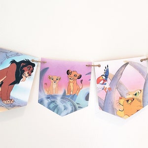Golden Book bunting, The Lion King birthday banner, The Lion King nursery decor, The Lion King shower decor, The Lion King birthday