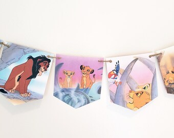 Golden Book bunting, The Lion King birthday banner, The Lion King nursery decor, The Lion King shower decor, The Lion King birthday