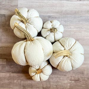Vintage fabric pumpkins, stuffed pumpkin, vintage fabric pumpkin, fabric pumpkin, farmhouse pumpkins, boho fall, set of pumpkins