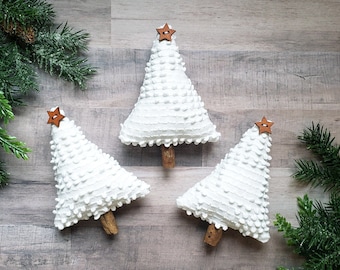 vintage chenille tree ornaments, vintage chenille tree bowl filler, chenille tree ornaments, chenille Christmas tree ornaments