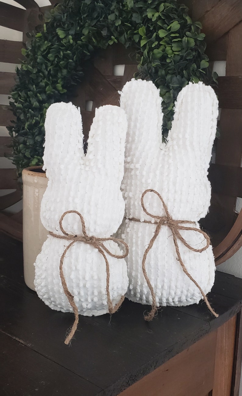 Vintage Chenille Bunny, Upcycle Bunny, Repurposed Bunny, Shabby Chic ...