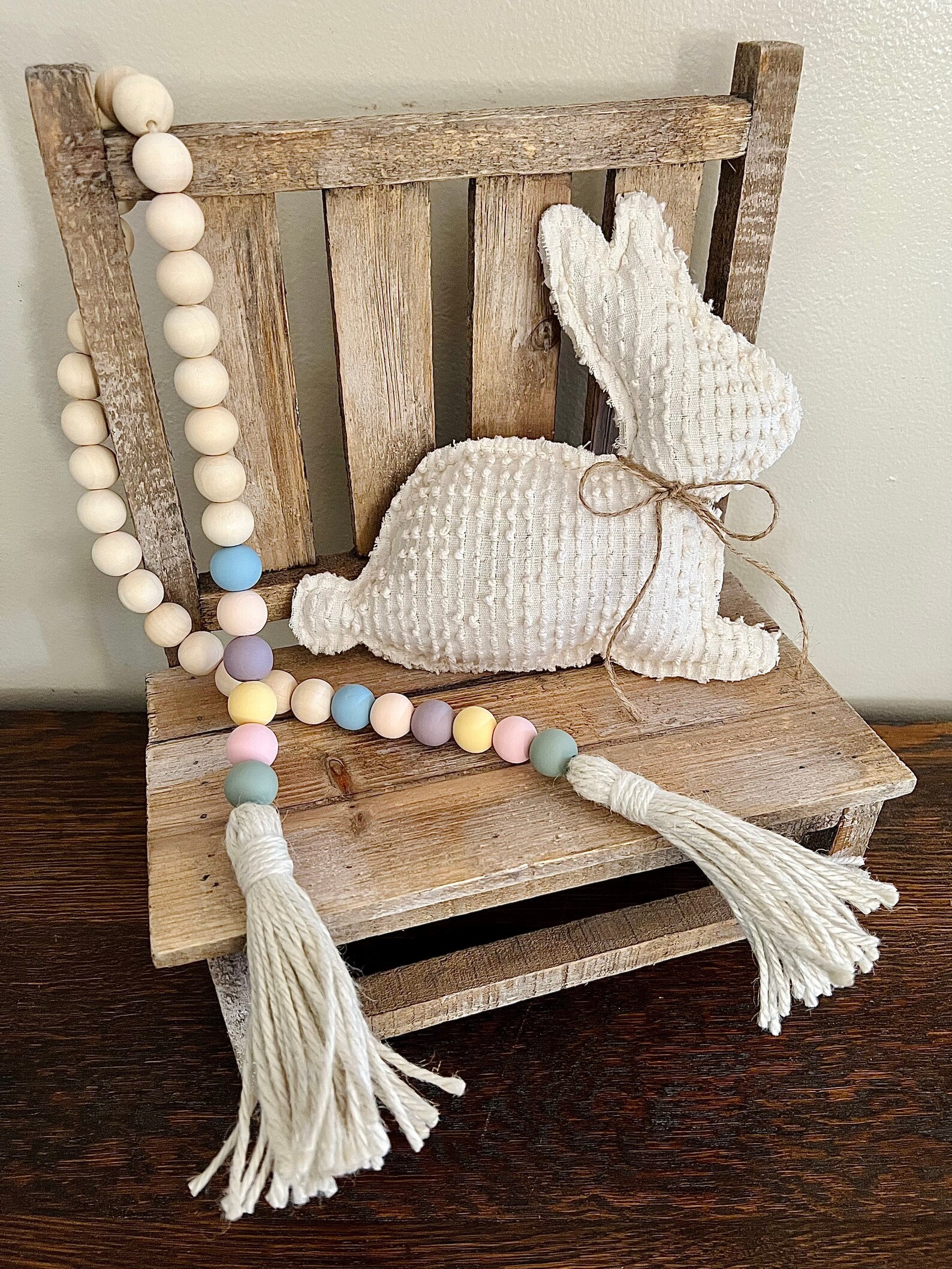 Vintage Chenille Bunny, Upcycle Bunny, Repurposed Bunny, Shabby Chic ...