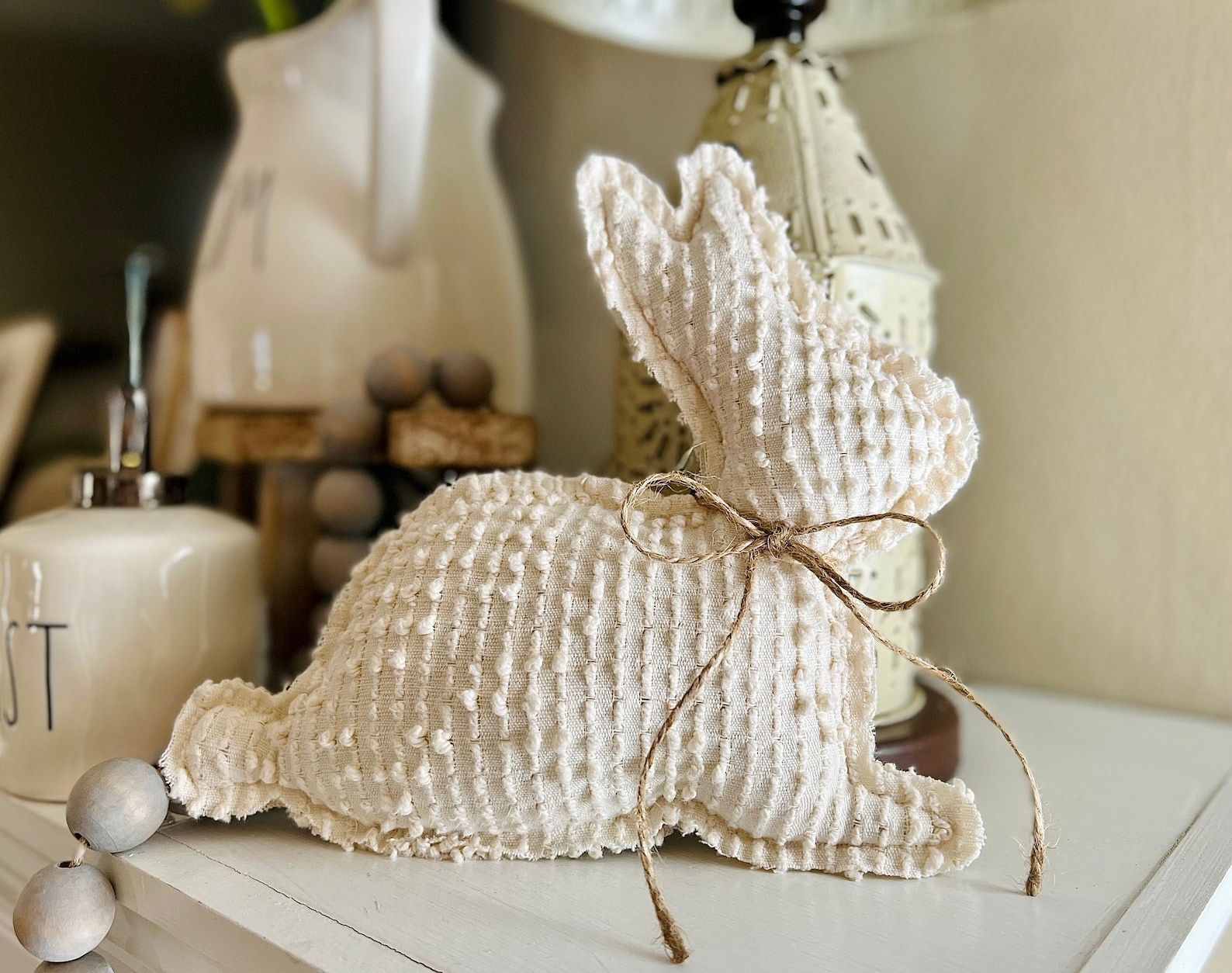 Vintage Chenille Bunny, Upcycle Bunny, Repurposed Bunny, Shabby Chic ...